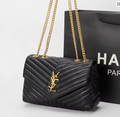 Black Quilted Chain Shoulder Bag