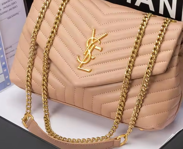 Black Quilted Chain Shoulder Bag