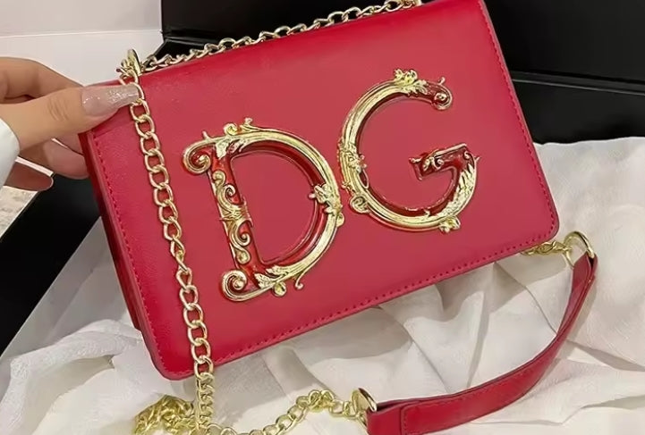 Pink Chain Crossbody Bag