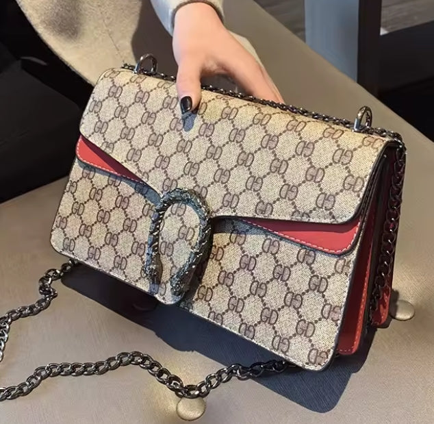 Monogram Snake Clasp Chain Bag
